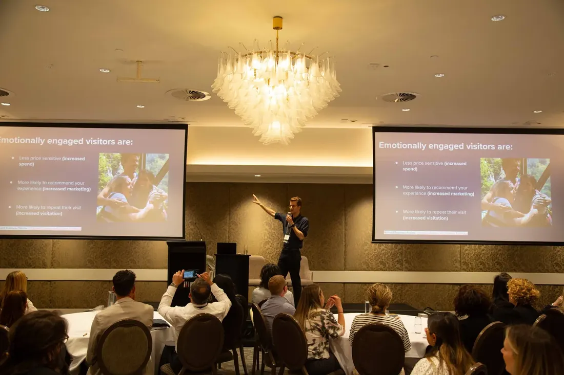 Brad presenting to a room of operators